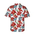 thumbnail image 3 of Balery Lilies Flowers Print Men's Hawaiian Shirts Short Sleeve Beach Shirt Relaxed Fit Vacation Button Down Shirts-XX-Large, 3 of 9