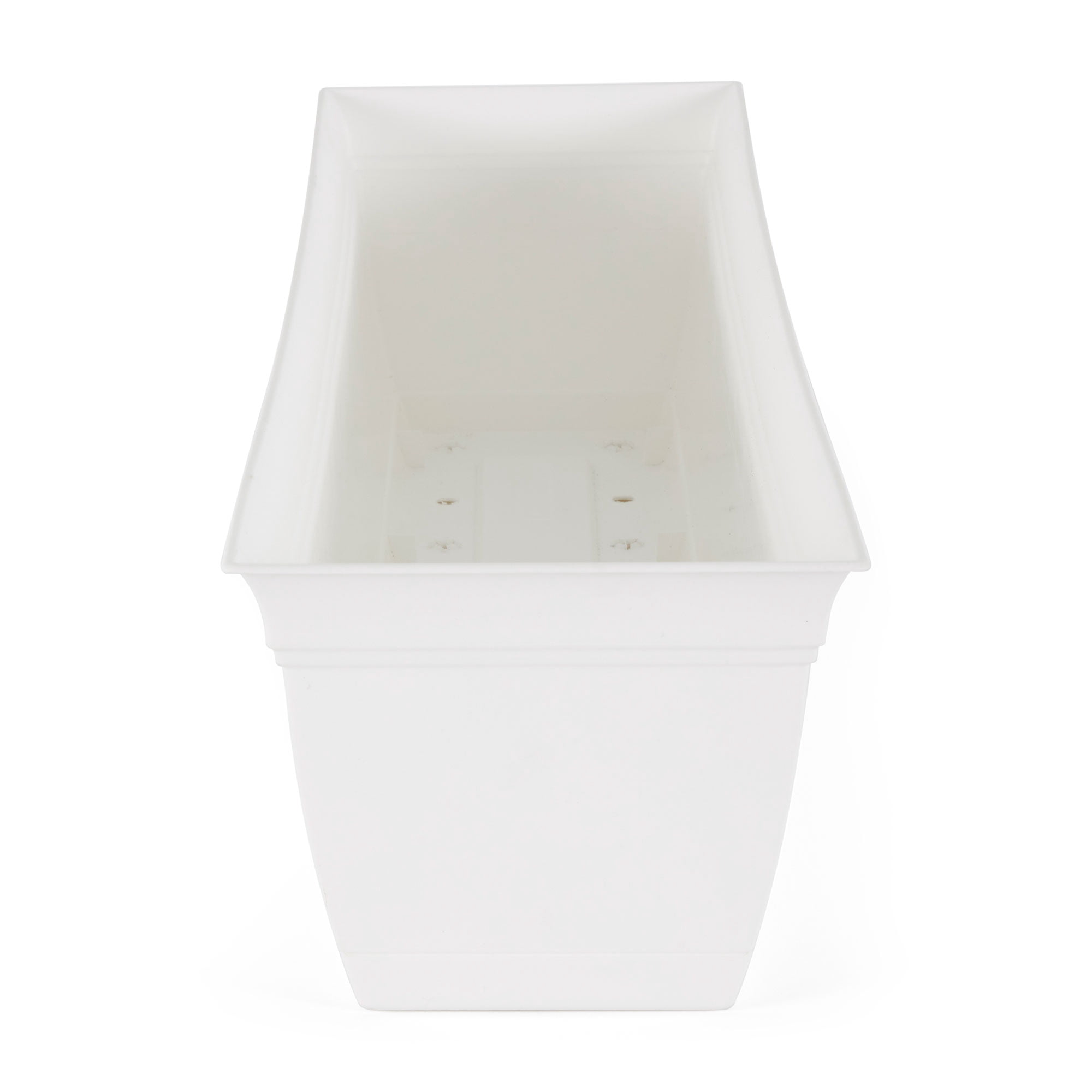 The HC Companies Window Flower Box with Removable Saucer, White (4 Pack)