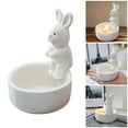 thumbnail image 1 of Elegant Rabbit Ceramics Candle Holder Desktop Ornament Cute Animal For Home Daily Use And Present, 1 of 9