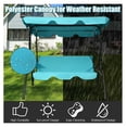 thumbnail image 3 of 3-Seat Outdoor Patio Swing Canopy, Cushioned Steel Frame, Waterproof UV Protection - Backyard Porch Garden Furniture, 3 of 9