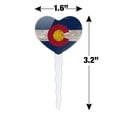 thumbnail image 6 of Rustic Distressed Colorado State Flag Heart Love Cupcake Picks Toppers Decoration Set of 6, 6 of 6