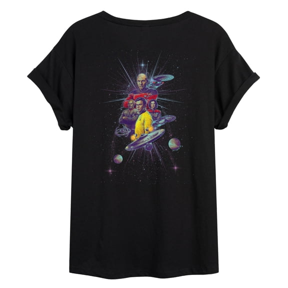 Star Trek - 60th Anniversary Logo - Juniors Oversized Graphic T-Shirt