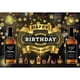 thumbnail image 3 of Fondo de cumpleaños con temática de whisky, fondo fotográfico vintage, decoración de fiesta en dorado y negro, pancarta para mesa de pastel para hombres, 30, 40 y 50 años, 3 of 5