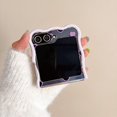 thumbnail image 4 of Case for Galaxy Z Flip 6,Creative Heart Pattern Folding Protective Soft Phone Shell,Shockproof Anti-Fall Phone Cover for Girls (No Chain), 4 of 12