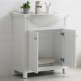 Design Element Marian 30" Single Sink Bathroom vanity in White with