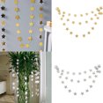 thumbnail image 2 of Naiovety Marca Fenkicyen, pancarta con forma de estrella de 4M, guirnalda de papel dorado y plateado, adornos de empavesado, fiesta, boda, decoración Kits de decoración para fiestas No.01 Naiovety JR1188-01, 2 of 6