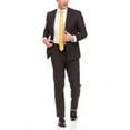 thumbnail image 2 of Adam Baker Men's Single Breasted Ultra Slim Fit 2-Piece Jacket, Trousers Suit Set, 2 of 5