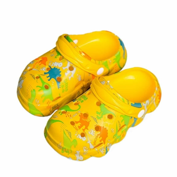 MEZZALL Boys Summer Cartoon Slippers Soft Sole Breathable Kids Slides Comfortable Outdoor Indoor Casual For Toddler Children Daily Wear Lovely / 6-6.5 Years