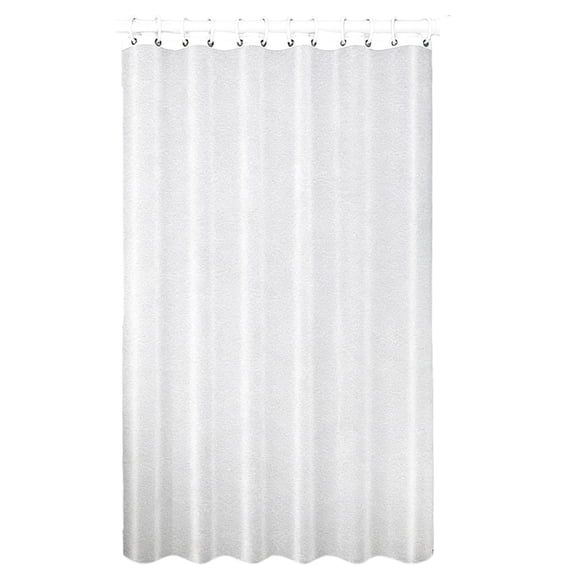 Silk Texture Shower Curtain, 70.9 x 78.7 in / 180 x 200 cm Plastic Shower Curtain, Waterproof Bathroom Partition Curtain, Simple White Aesthetic, Resistant to moisture & Quick-Drying