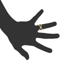 thumbnail image 2 of 14K Yellow Gold Diamond Cut Cross Over X Design Fashion Ring, 2 of 4