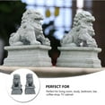 thumbnail image 5 of HOMEMAXS  2 Pcs North Lion Ornament Statue Decorations Home Accessories Grey, 5 of 8