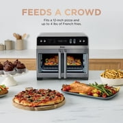 Ninja French Door 8-in-1 Countertop Oven, with Smart Surroundair Technology and Air Fry Function, Dishwasher Safe, 6 Pieces, FO100 Silver