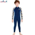thumbnail image 4 of Traje de buceo traje de buceo secado rápido niños con traje largo manga larga y pantalones juventud de traje de baño de cuerpo completo para snorkeling surf azul marino m kenally OD003661-12, 4 of 7