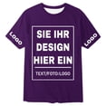 thumbnail image 5 of Zylarhe Mens Tshirt, Custom Photo T Shirt Summer Short Sleeve Tee For Picture Printing Idea Cool Comfortable Casual Wear Dark Purple XL, 5 of 7