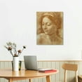 thumbnail image 3 of Nawypu  Framed Canvas Print Wall Art Study of Woman by Sandro Botticelli Renaissance History Illustrations Fine Art Folk Art Traditional Vintage for Living Room, Bedroom, Office, 3 of 5
