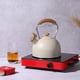 thumbnail image 1 of Hervidor de agua de acero inoxidable con silbato de 2,5 litros, mango de grano de madera blanca, tapa de boquilla, tapa de hervidor, cocina de inducción, hervidor de gas, 1 of 4