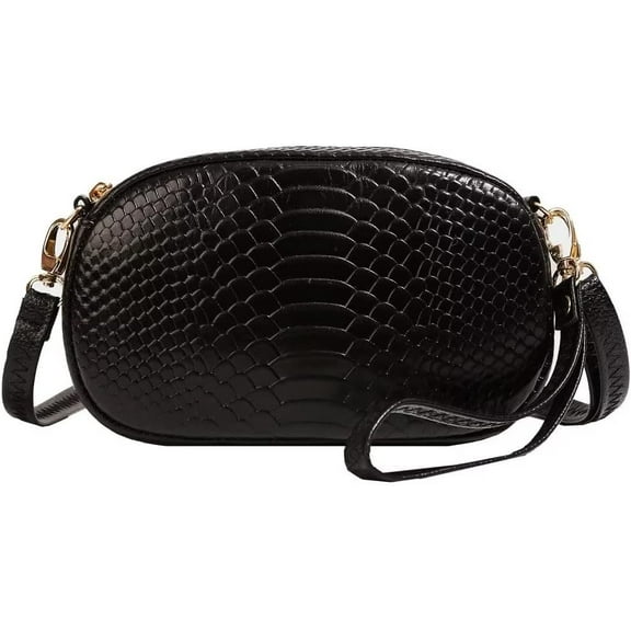 MMYGU Small Crossbody Bag for Women Genuine Leather Shoulder Bag Crocodile Pattern Clutch Wristlet Handbag Cell Phone Purse