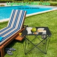 thumbnail image 3 of Moclever 18.5in Folding Camping Table, Outdoor Portable Picnic Table with Cup Holder Carrying Bag, Black, 3 of 13