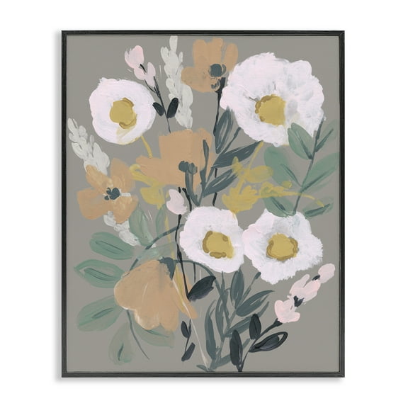Stupell Industries Modern Poppies Collage Botanical & Floral Painting Black Framed Art Print Wall Art, 11 x 14