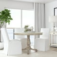 thumbnail image 6 of Danielle 44" Round Pedestal Marble top Dining Table in Gray and White  5644329, 6 of 7