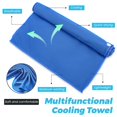 thumbnail image 5 of 2 Packs Absorbent Cooling Hoodie Towel Wraps, Quick-Drying Cooling Towels for Neck Instant Soft Scarf Face Sun Protection Men Camping Sports Gym Hot Weather Outdoor A, 5 of 7