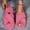 Rose Red, variant on Cozy Plush Women's Slippers with Cross Strap - Open Toe, Thick Sole, Non-Slip Indoor/Outdoor Comfort in Pink, White, Black, Purple | Soft Fabric, EVA Material, Hand Washable for All Seasons