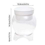 Plastic Aquaponic Fish Tank, Large Bowl Shatterproof Ecosystem Aquarium, Aquaponic with Base and Top, Clear Clarity for Terrarium, Flower Vase Fish Centerpiece Gifts, Desktop Fish Bowl
