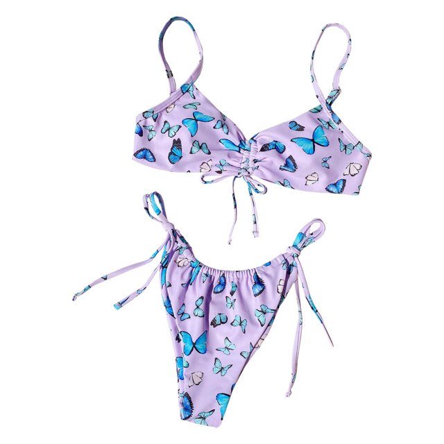 Elegante estampado de mujer Bikini Push-Up Pad Traje de baño Traje de baño Conjunto de ropa de playa OAVQHLG3B Store lin121212
