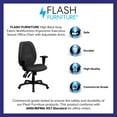 thumbnail image 4 of Flash Furniture High Back Gray Fabric Multifunction Ergonomic Executive Swivel Office Chair with Adjustable Arms, 4 of 13