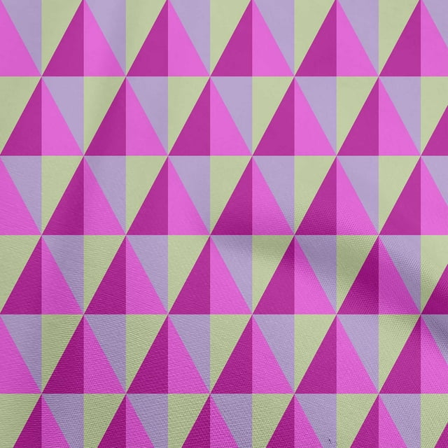 oneOone Rayon Fuschia Pink Fabric Geometric Fabric For Sewing Printed Craft Fabric By The Yard 56 Inch Wide