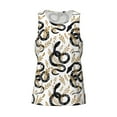 thumbnail image 4 of Fotbe Snake Pattern Men's Quick Dry Workout Tank Top Gym Muscle Tee Fitness Bodybuilding Sleeveless T Shirt Breathable Workout Shirt-Small, 4 of 9