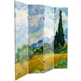 thumbnail image 4 of Red Lantern 6 ft. Tall Van Gogh Canvas Folding Screen - Almond Blossoms/Wheat Field, 4 of 10