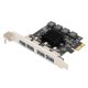 thumbnail image 1 of Tarjeta PCI USB 3.0 de 4 puertos Tarjeta de expansión PCI-E USB 3.0 Tarjeta adaptadora PCIE a USB 3.0 para PCIE 1X 4X 8X, 1 of 2