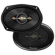 (Pack of 2)PIONEER TS-A6971F, 4-Way Coaxial Car Audio Speakers, Full Range, Clear Sound Quality, Easy Installation and Enhanced Bass Response, Black and Gold Colored 6 x 9 Oval Speakers
