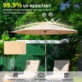thumbnail image 3 of 10 FT Patio Umbrella with Push Button Tilt and Crank, Outdoor Sunshade Table Umbrella with 8 Sturdy Ribs for Garden Deck Backyard Pool, Beige, 3 of 7