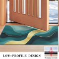 thumbnail image 3 of Blue Marble Gold Line Pattern Door Rugs,Washable Non Slip Door Mats Indoor,Decorative Door Mats,Entry Mat Indoor for Entrance,Bedroom,Kitchen,Bathroom,17"x30", 3 of 6
