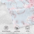 thumbnail image 3 of Pink Flowers Floral Cotton Face Towels Soft Hand Towel Absorbent Bathroom Towel for Kitchen Hotel Decoration, 3 of 7