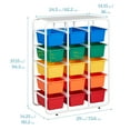 thumbnail image 2 of ECR4Kids 5-Tier Storage Rack with 15 Cubby Bins, 5x3, Multipurpose Organization, Primary, 2 of 9