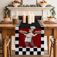 thumbnail image 2 of Table Runner 120 Inches Long for Kitchen Dining, Chef Dresser Scarf Farmhouse, Dining Table Decorations for Wedding/Parties, Cartoon Cute Watercolor Cooking Red Black 13 x 120 In, 2 of 8