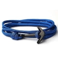 thumbnail image 5 of Pulsera de hombre Pulsera de ancla de aleación negra Cadena de cuerda de nailon multicapa P,11, 5 of 5