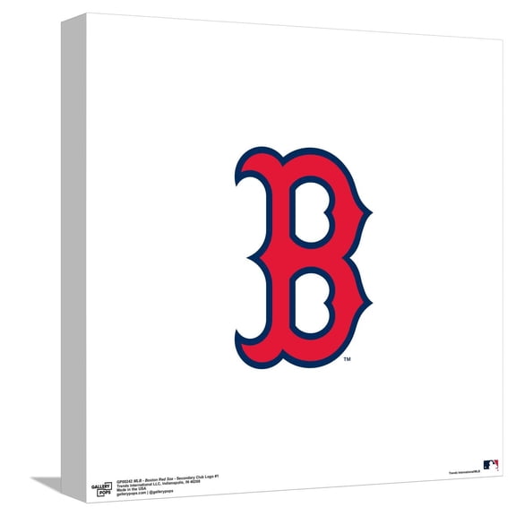 Gallery Pops MLB Boston Red Sox - Secondary Club Logo #1 Canvas Wall Art, Unframed Version, 12" x 12"
