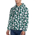 thumbnail image 2 of Hoodies for Men - Daisies Flowers Pine Green Long Sleeve Comfrt Men'S Fashion Hoodies & Sweatshirts, Sweatshirts for Men Hoodies Pullover Clothing Clothes with Pouch, 2 of 7