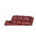 thumbnail image 2 of Modern Red Synthetic Leather Motion Sofa 220×80×75cm with External Latch Handle, 2 of 5
