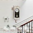 thumbnail image 3 of Quickway Imports - Vintage Grandfather Wood- Looking Plastic Pendulum Wall Clock for Living Room, Kitchen, or Dining Room, 3 of 9
