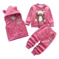 thumbnail image 4 of Gerichy Toddler Baby Boy Clothes Fall Winter Outfit, Toddler Plush Sweatsuit Baby Girls Clothes Boy Outfits Suit Graphic Print Fleece Sweatshirt Tops And Pant Set, 4 of 4