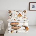 thumbnail image 5 of Homewish Boho Wild Mushroom Queen Comforter Set,Vintage Botanical Fungi Comforter Sets Queen,White,Reversible,3pcs,1 Comforter and 2 Pillowcases, 5 of 7