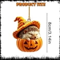 thumbnail image 3 of Hyrbek Halloween Acrylic Hanging Ornament, Animal Pumpkin Decor, Cute Pumpkin Animal Ornament, Fall Autumn Hanging Decoration for Home Window Tree Party, Mini Halloween Decor, #07, 3 of 6