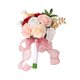 thumbnail image 5 of Ramo de rosas artificiales de 29cm, cinta para ramo de novia, borla, accesorios de fotografía para compromiso, aniversario, ramo de flores para novia Rojo, 5 of 8