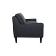 thumbnail image 4 of Hawthorne Collections Lazio High Quality Leather Sofa - Black, 4 of 8