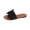 Black, variant on Womens Bow Knot Slides Open Toe Flat Sandals Summer Slip On Slippers Black